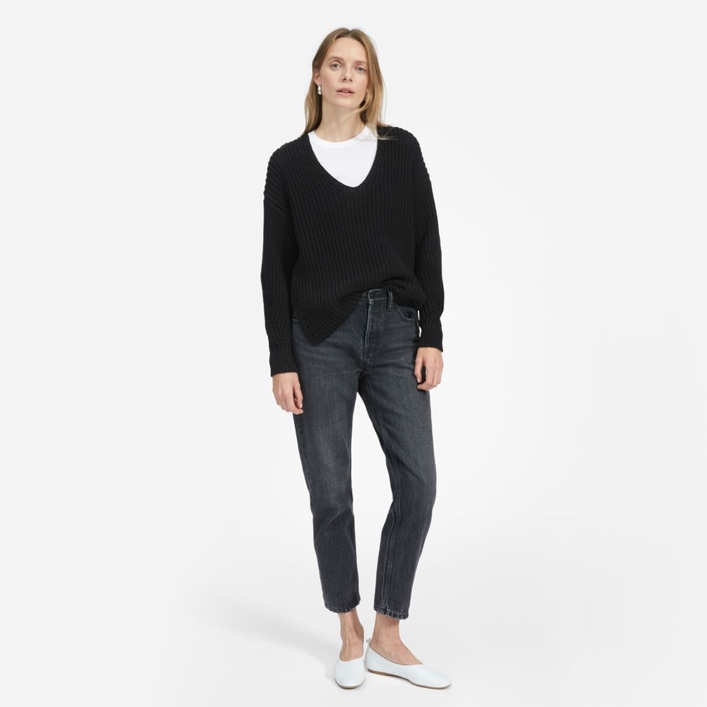Everlane Texture Cotton V Neck